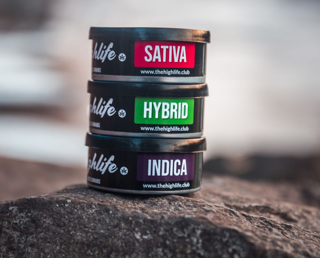 The Highlife premium cannabis flower jars